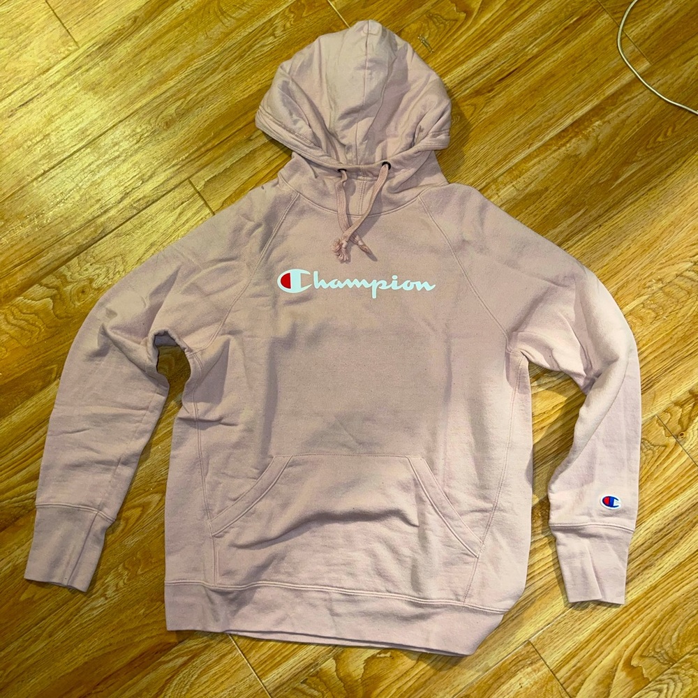 Light pink champion hoodie